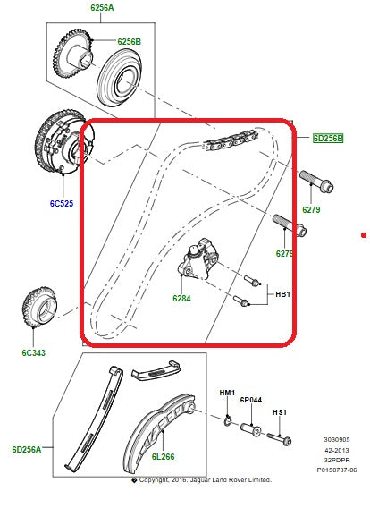 CADENA DISTRIB Y TENSOR LR2 06-14