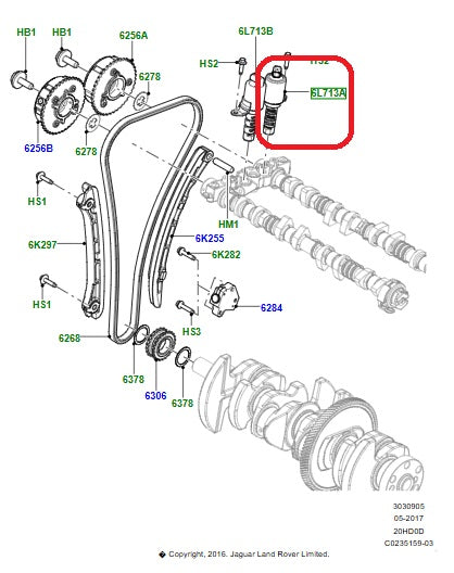 SOLENOIDE VARIABLE ESCAPE 6L713A DISCOVERY SPORT 15-