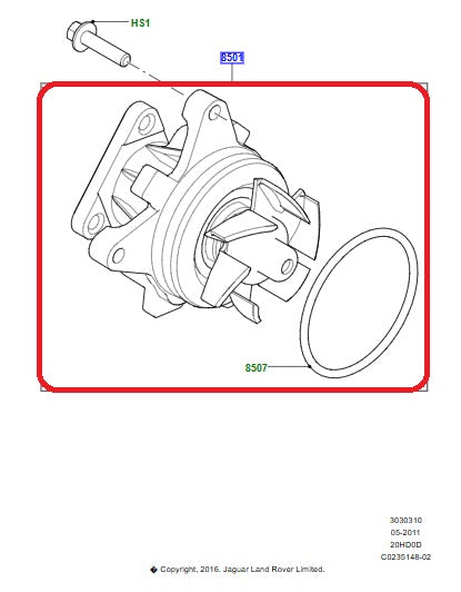 BOMBA DE AGUA 8501 DISCOVERY SPORT 15-