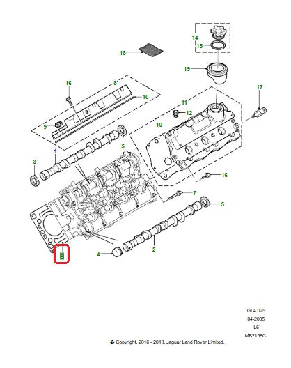 JUEGO (2PZS) JUNTA CABEZA DE MOTOR FREELANDER 96-06
