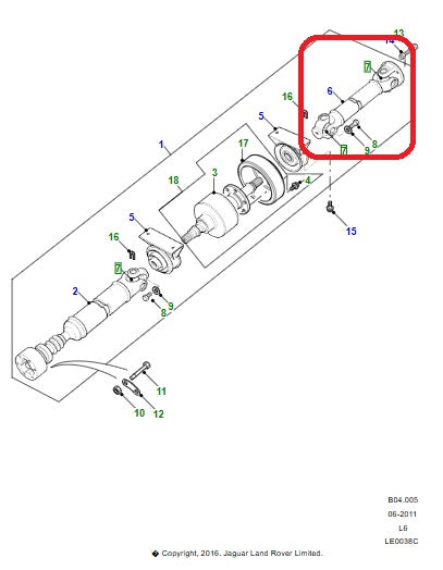 JUNTA EJE PROPULSOR UNIVERSAL FREELANDER 96-06